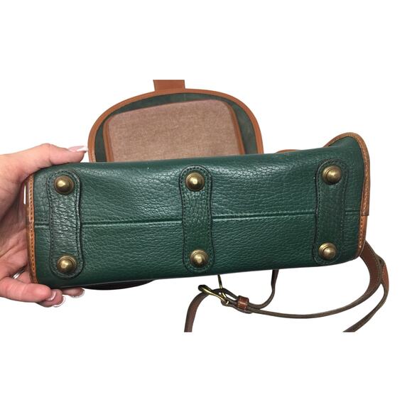 Dooney & Bourke Green Calvary Equestrian Flap All Weather Leather Crossbody Bag - Picture 4 of 16